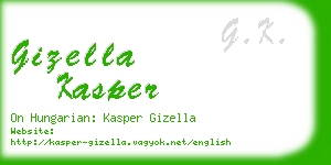 gizella kasper business card